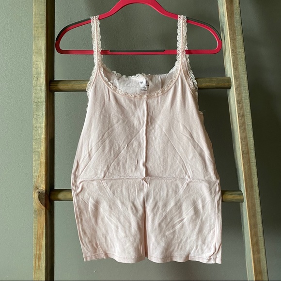 GAP Tops - Gap Pink Tank Top with Lace Detail